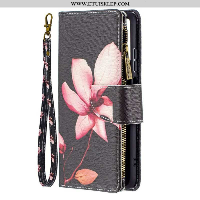 Etui Folio do Xiaomi Redmi Note 10 / 10S Kieszonka Zapinana Na Zamek W Kwiaty